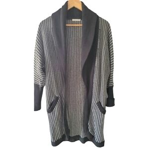 Avalin Black and Gray Long Sweater Jacket/Cardigan Size Medium